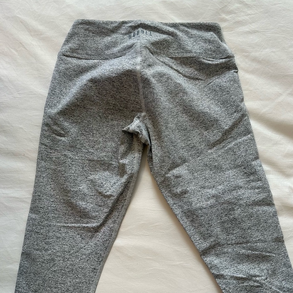 NoBull Mid-Rise Plush Heather Tight 21" | Size Small | White Heather